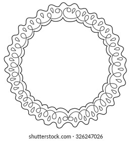 Vintage decorative frame. Vector illustration. Sketch of hand drawing frame. Beautiful vector design.