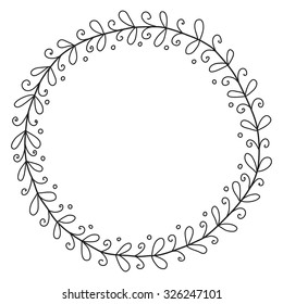 Vintage decorative frame. Vector illustration. Sketch of hand drawing frame. Beautiful vector design.