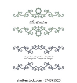 Vintage decorative frames. Calligraphic design elements. Isolated on white.