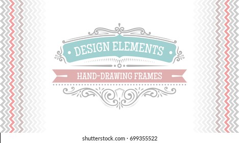 vintage decorative frames and flourishes
