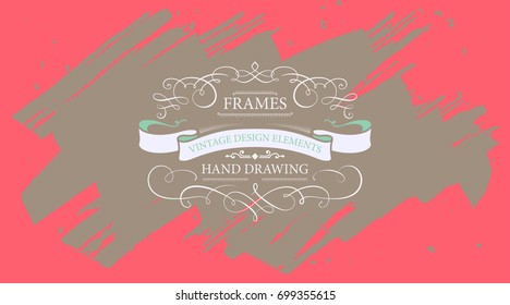 vintage decorative frames and flourishes