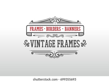 vintage decorative frames and flourishes