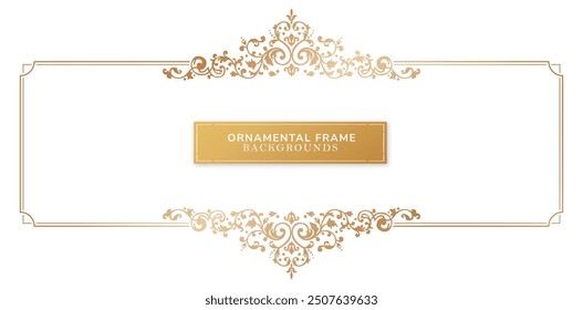 Vintage decorative frames in Victorian style. Ornate elements for design. Place for text. Ornamental vector illustration for wedding invitations and greeting cards, certificate of completion templates
