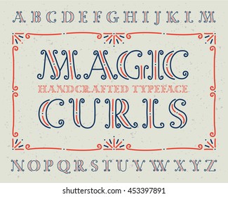 Vintage Decorative Hand Made Font 