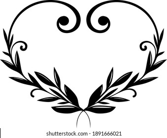 
Vintage decorative hearts in the form of frames