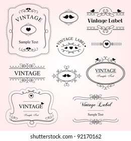 vintage decorative labels