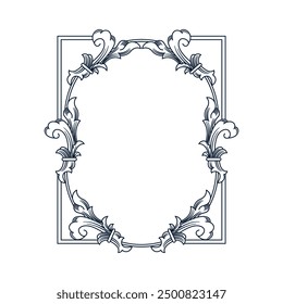 vintage decorative line art frame