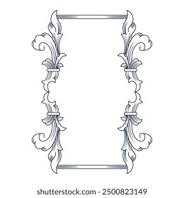 vintage decorative line art frame