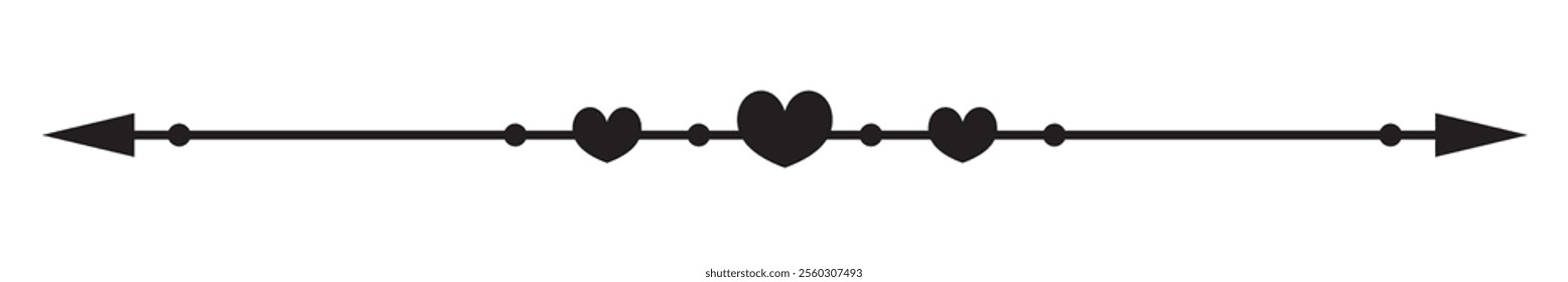 Vintage decorative line. text divider. Line separators, Underline element. Vector illustration