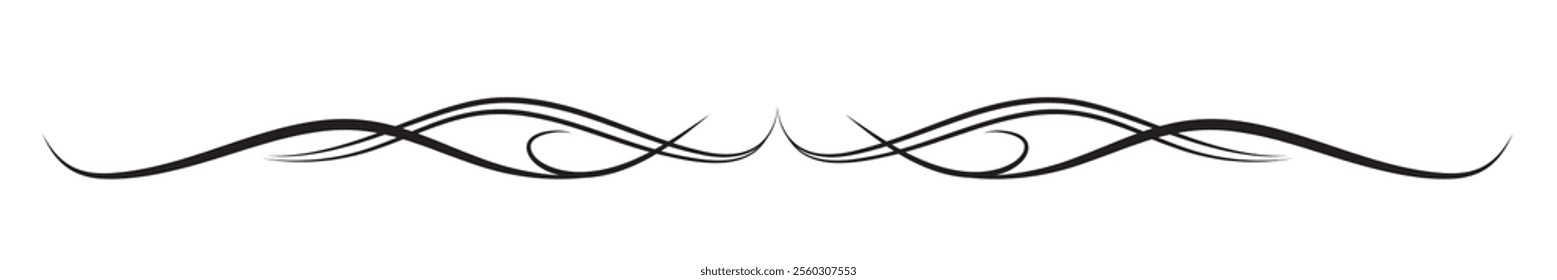 Vintage decorative line. text divider. Line separators, Underline element. Vector illustration