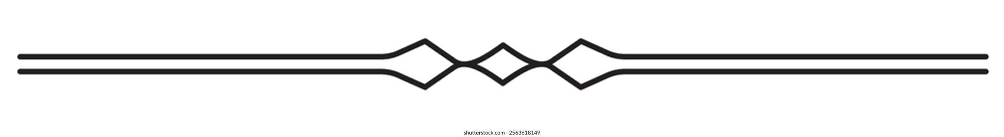 Vintage decorative line. text divider. Line separators, Underline element. Vector illustration