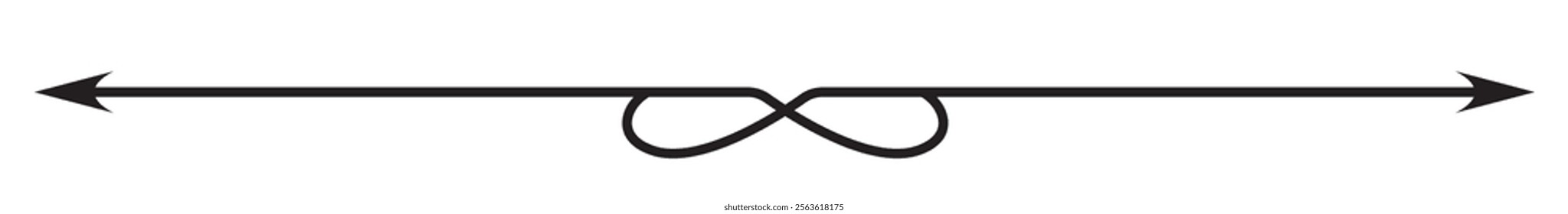 Vintage decorative line. text divider. Line separators, Underline element. Vector illustration