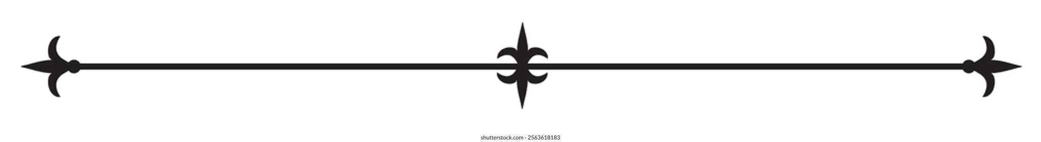 Vintage decorative line. text divider. Line separators, Underline element. Vector illustration