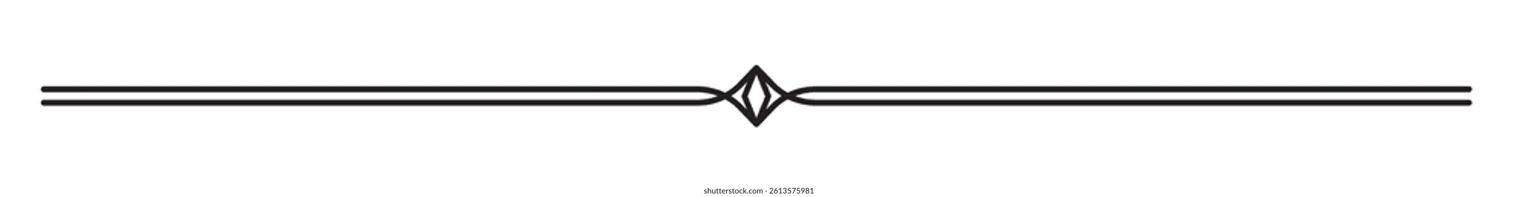 Vintage decorative line. text divider. Line border. Line separator, Border, Vintage divider, Underline element. Vector illustration