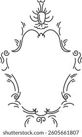 Vintage Decorative Lined Frame Vector Illustration