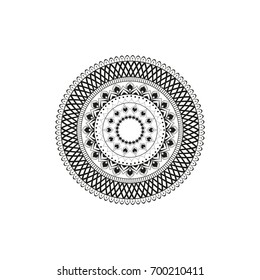 Vintage decorative mandala. Oriental pattern, vector illustration. Decorative round ornaments. Weave design elements. Unusual flower shape. Oriental vector.