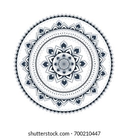 Vintage decorative mandala. Oriental pattern, vector illustration. Decorative round ornaments. Weave design elements. Unusual flower shape. Oriental vector.