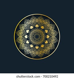 Vintage decorative mandala. Oriental pattern, vector illustration. Decorative round ornaments. Weave design elements. Unusual flower shape. Oriental vector.