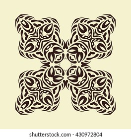 Vintage decorative mandala. Oriental vector pattern. Vector beautiful black mandala