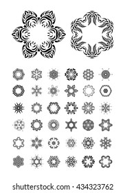 Vintage decorative mandala. Oriental vector pattern. Vector beautiful black mandala