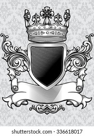 Vintage decorative monochrome emblem