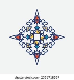 Vintage decorative ornament design element. vector illustration