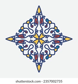 Vintage decorative ornament design element. vector illustration. 