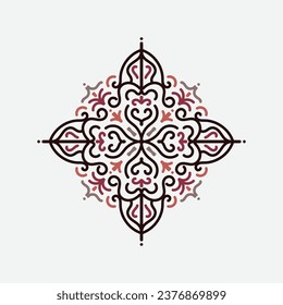 Vintage decorative ornament design element vector illustration. luxury fancy logo symbol, elegant calligraphic ornament.