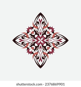 Vintage decorative ornament design element vector illustration. luxury fancy logo symbol, elegant calligraphic ornament.