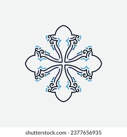 Vintage decorative ornament design element. vector illustration