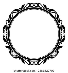 Vintage Decorative Ornamental Circle frame vector, Round vector ornamental Frame