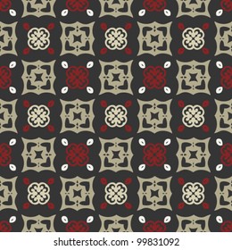 Vintage decorative ornamental seamless pattern background vector illustration