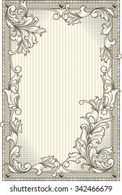 Vintage decorative ornate blank