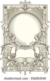 Vintage decorative ornate blank