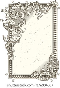 Vintage decorative ornate blank