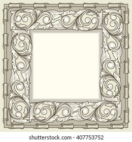 Vintage decorative ornate blank