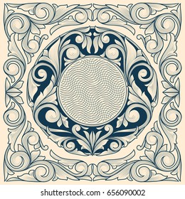 Vintage decorative ornate card