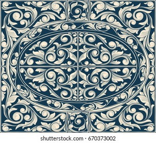 Vintage decorative ornate card