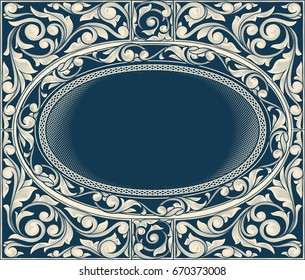 Vintage decorative ornate card