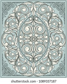 Vintage decorative ornate design card