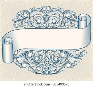 Vintage decorative ornate floral design
