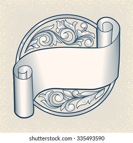 Vintage decorative ornate floral design