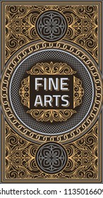 Vintage decorative ornate label design