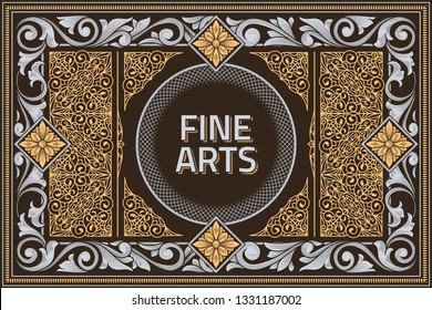 Vintage decorative ornate label design