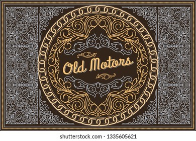 Vintage decorative ornate label design
