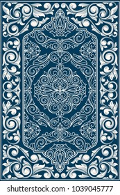 Vintage decorative ornate monochrome design