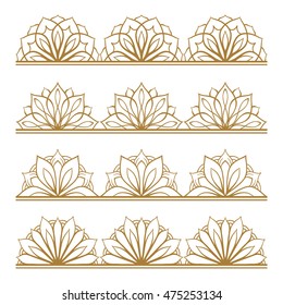 Vintage decorative pattern borders vector set for your design