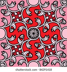 vintage decorative pattern with floral elements