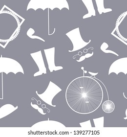 Vintage decorative pattern, retro pattern