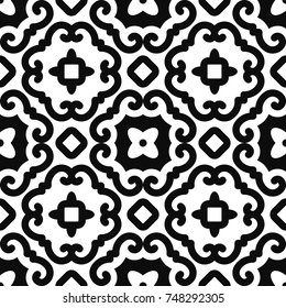 Vintage Decorative Pattern, Seamless Background.